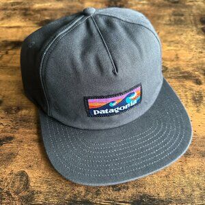 NEW Patagonia Boardshort Label Funfarer Snapback Cap Hat - Ink Black